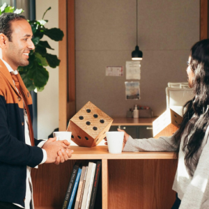 Two colleagues shaking hands